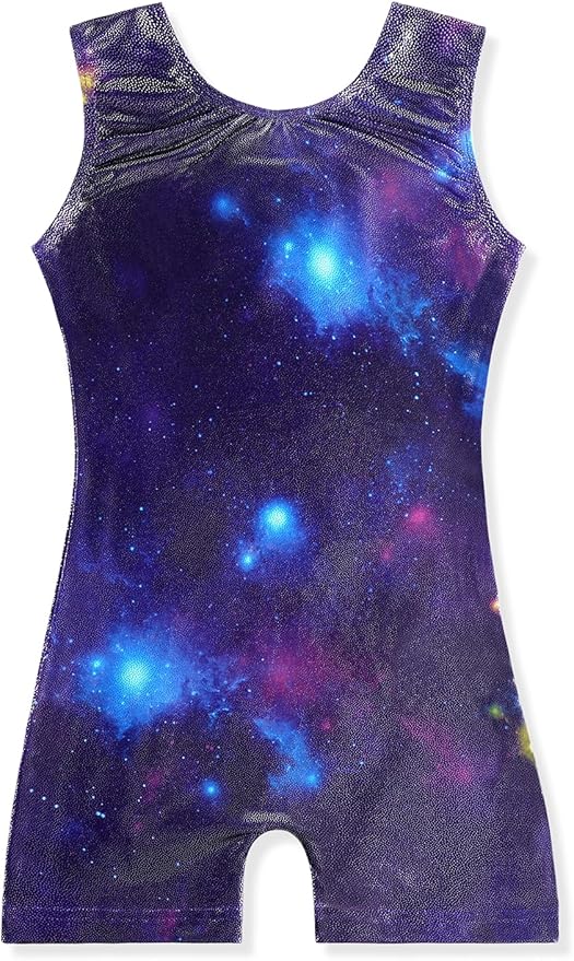 EQSJIU Leotards for Girls Gymnastics Sleeveless Sparkly Toddler Tumbling Outfits Dance Clothes Biketards for Kids 1-10 Years