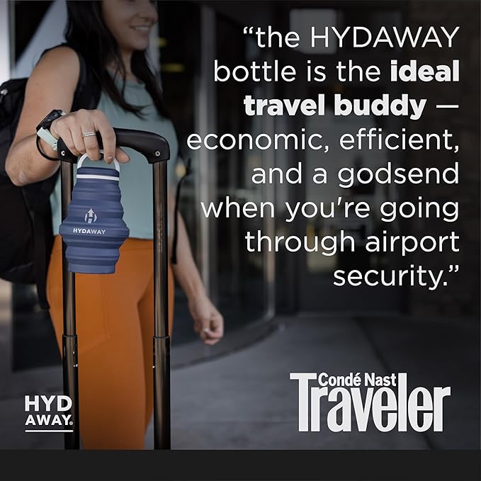 HYDAWAY 17oz Collapsible Water Bottle - BPA-Free, Leakproof, Lightweight, and Space-Saving - Perfect for Travel, Hiking, and Everyday Hydration