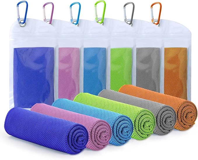 Cooling Towels for Neck and Face - Microfiber Chilly Towel Yoga Towel for Men or Women Ice Cold Towels for Yoga Gym Travel Camping Golf Football & Outdoor Sports