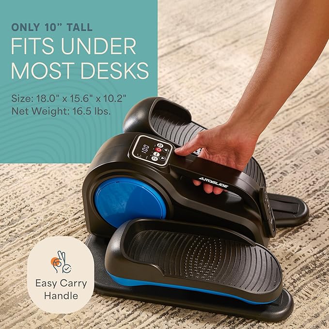 Lifepro Under Desk Elliptical Exercise Machine with or without Red Light, Seated Pedal Exerciser for Seniors & Adults, Quiet Elliptical Machine for Home or Office, Portable Leg Exerciser While Sitting