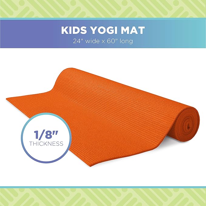 Bean Products Yoga Mat for Exercise - Non Slip Thick Comfortable Workout Floor Mat for Adults and Kids - Eco Friendly Foldable Yoga Mat for Yoga, Pilates, Gym and Stretching