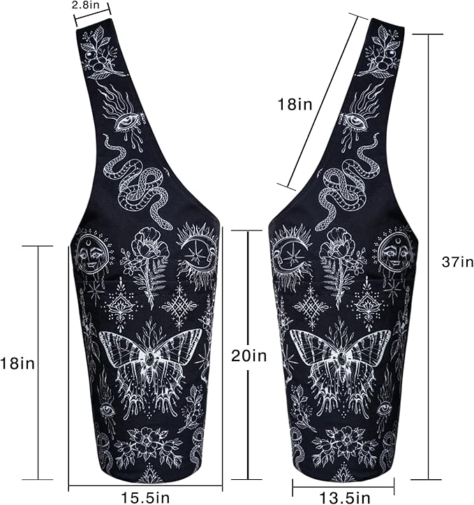 Fashion Printed Yoga Mat Bag with Large Side Pocket & Zipper Pocket Long Tote Yoga Bag Fit Most Size Mats - Holds More Yoga Accessories