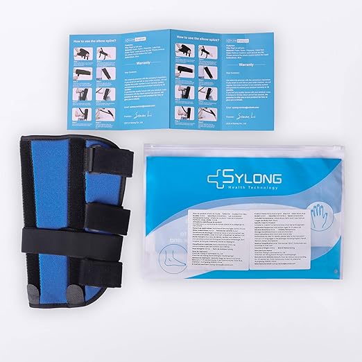 Elbow Brace, Night Splint Support for Cubital Tunnel Syndromean, Ulnar Nerve, Stabilizer Brace for Fix Elbow, Prevent Excessive Bending at night, Fits Left and Right Arms,Women, Men (S/M)