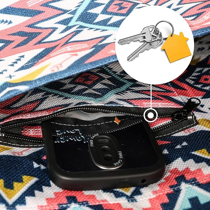 Fashion Printed Yoga Mat Bag with Large Side Pocket & Zipper Pocket Long Tote Yoga Bag Fit Most Size Mats - Holds More Yoga Accessories