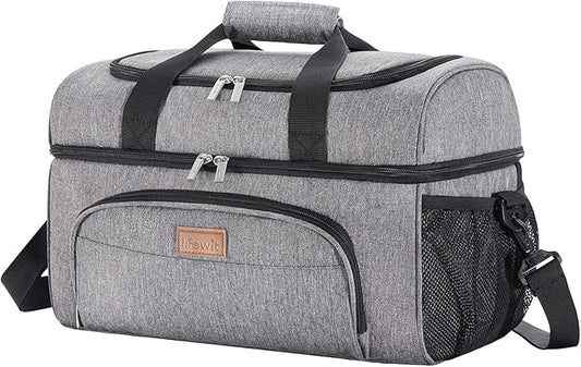 Lifewit Insulated Cooler Bag, 32/48 Can Large Leakproof Beach Cooler, Lightweight Portable Double Layer Soft-Sided Travel Ice Chest for Camping, Kayaking, Road Trips, Grocery Shopping