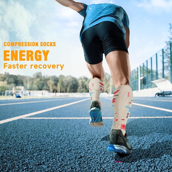 bropite Compression Socks for Women & Men Circulation-Support Knee High Socks 20-30 mmhg-Best for Running,Medical,Nurse,Travel