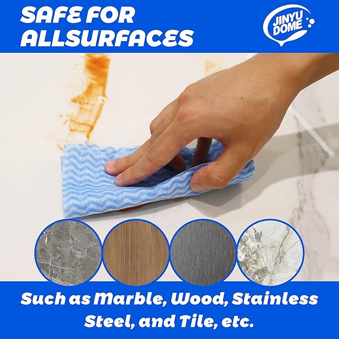 Handi Wipes Reusable Cloths, Blue Disposable Kitchen Cleaning Towel Roll, Heavy Duty J Cloth,100 Count