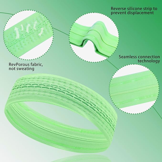 Workout Headbands Non Slip Headband Sport Headbands Sweatbands Elastic Sport Hair Bands for Sports Travel Indoor Fitness Gym