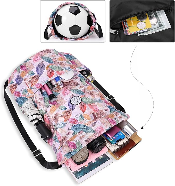 HUA ANGEL Drawstring Backpack Bag, Sport Gym Sackpack Lightweight Small Gym Bag for Men Women Pull String Sport Beach Bag