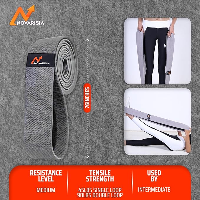 Fabric Resistance Bands for Women and Men - Non-Slip, Durable Exercise Bands for Stretching, Yoga, and Home Fitness