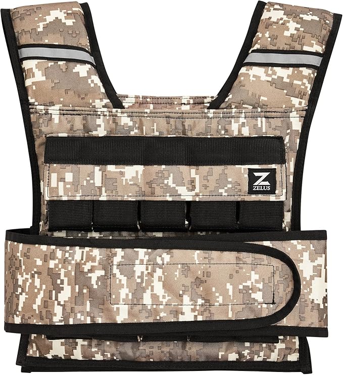 ZELUS 23lb|45lb Weighted Vest with Iron Weights for Exercise, Adjustable Weight Vest for Men, Workout Vest for Home Workouts Cardio Strength Training Weight Loss