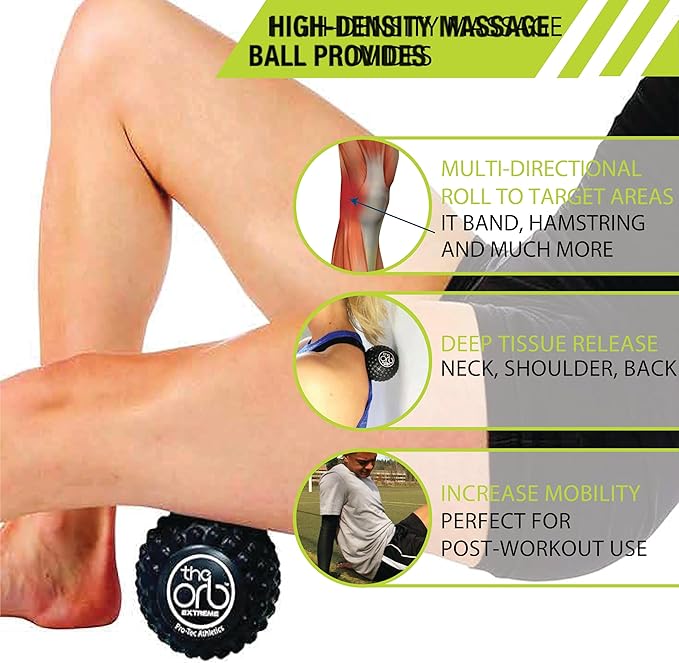 Pro-Tec Athletics Orb Massage Balls, Vary in Size and Color, Deep Tissue Massage, Muscle Relief, Hamstring, Quadriceps, Calf, Multi-Directional Massage Ball, Enhance Performance, Adult, Working Out.