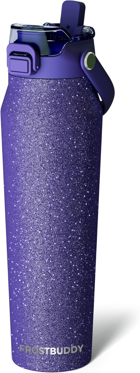 Frost Buddy 32oz Insulated Water Bottle with Straw & Chug Lid | Leak-Proof Stainless Steel | 24-Hours Cold | Sweat-Proof, Cup Holder Friendly | Ideal for Gym, Travel, Sports & Everyday Hydration