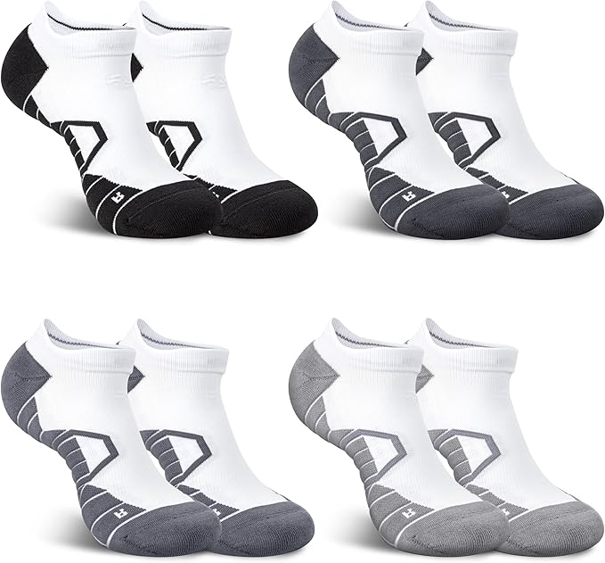 Hylaea Athletic Running Socks Cushion Padded Moisture Wicking Low Cut