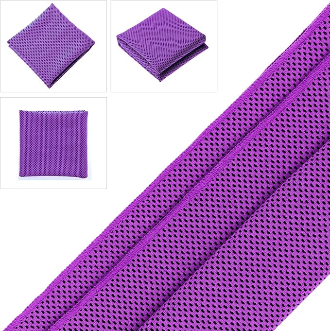 Biange Cooling Towels (40"x 12", Pack of 30) for Neck and Face, Cold Towel for Hot Weather, Sports, Workout, Fitness, Gym, Yoga, Golf, Pilates, Travel, Camping & More