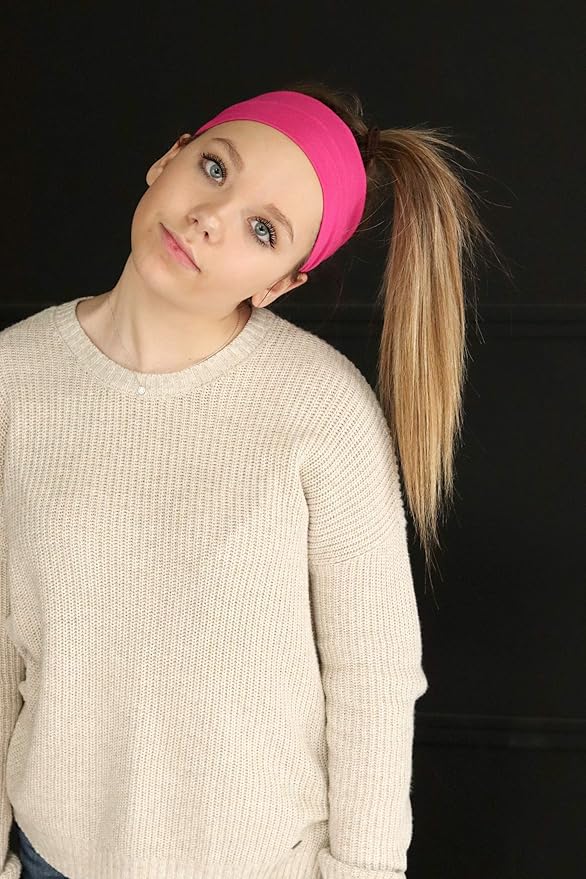 12 Sweatbands Cotton Sports Headbands Terry Cloth Moisture Wicking Athletic Basketball Headband by Kenz Laurenz