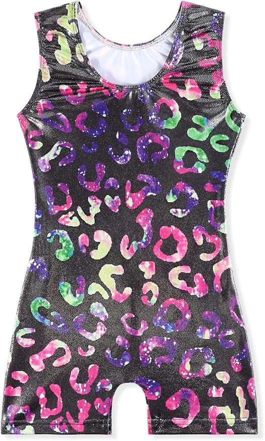 EQSJIU Leotards for Girls Gymnastics Sleeveless Sparkly Toddler Tumbling Outfits Dance Clothes Biketards for Kids 1-10 Years