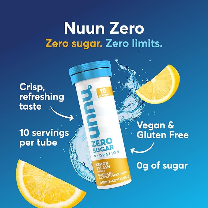 Nuun Zero Sugar Hydration Electrolyte Tablets - Sodium, Potassium, Chloride, Calcium, Magnesium, Light & Delicious Fruit Flavors, No Sugar, Gluten Free, Vegan, Mixed Citrus 4 Pack (40 Servings Total)