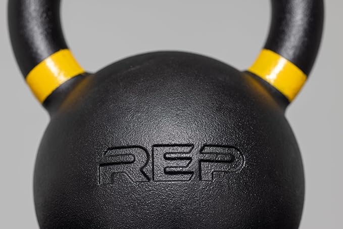 REP Fitness Single Kettlebells 5lb to 50lb Range, Cast Iron, Strength Training, Adjustable Weight, Power Workout Equipment, Home Gym, Free Weights, Dumbbell Alternative, Exercise, Men, Women