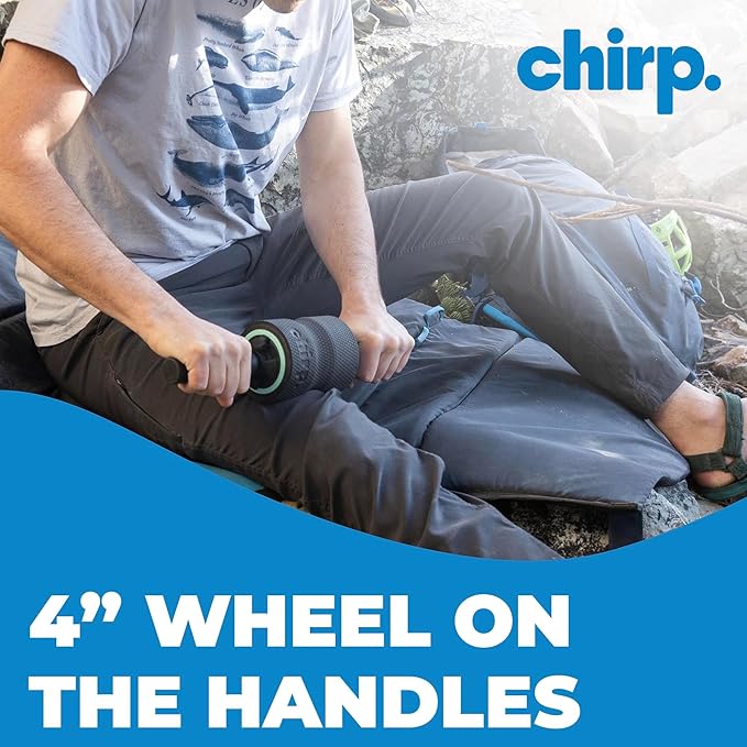 Chirp Focus Muscle Roller Handle and Wheel Rack - Equipment for Deeper Muscle Recovery and Secure Storage, Best Combined with 4-Inch Focus Wheel - 15.5" (39cm)