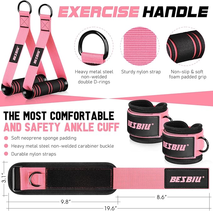 Pilates Bar Kit with Resistance Bands for Working Out, 210lbs Heavy Resistance Bands with Handles, Pilates Equipment with Resistance Band Bar for Men Women, at Home Gym Full Body Workout Equipment