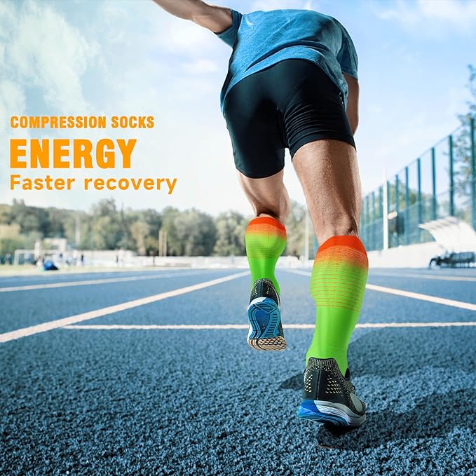 bropite Halloween Compression Socks for Women & Men-Pumpkin Ghost 6 Pairs 20-30mmhg Support Running Nurse Travel