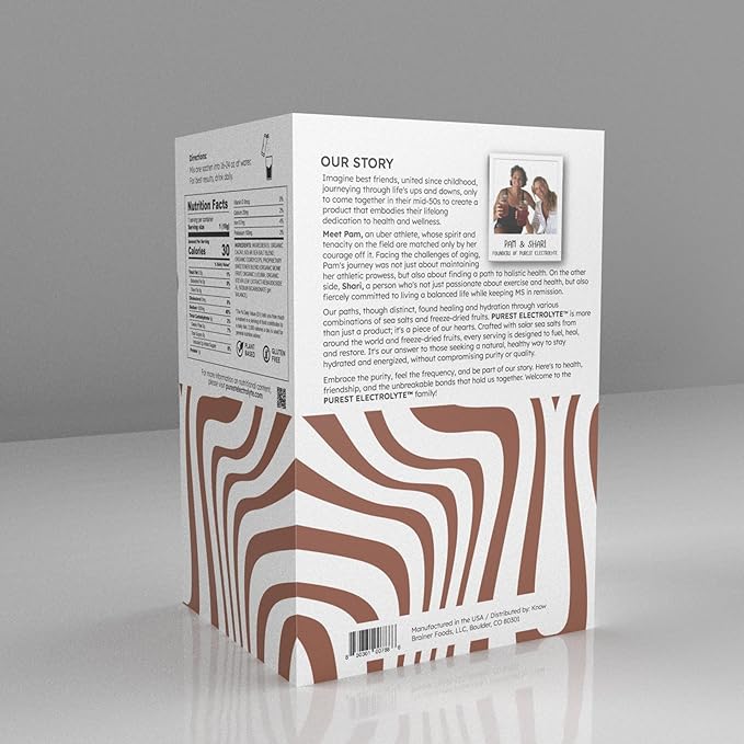 Purest Electrolyte Chocolate Cordyceps Powder Packets – Whole Food Hydration - Fermented Cacao and Solar Sea Salts for Ultimate Electrolyte Balance