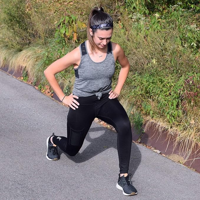 Sweaty Bands Womens Girls Headband - Non-Slip Velvet-Lined Workout Hairband - Booty Camp Camo Black Gray 1-Inch