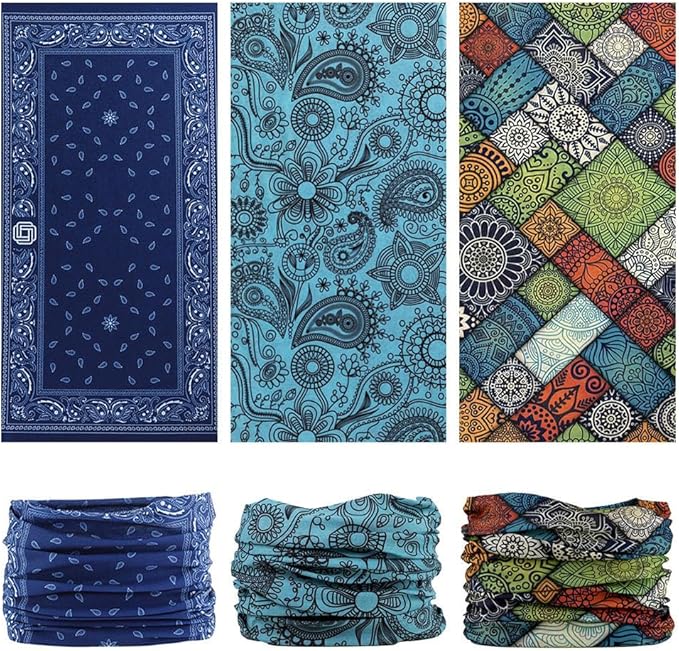 Headband Neck Gaiter Head Wrap Headwear Face Mask Magic Scarf Bandana for Men and Women