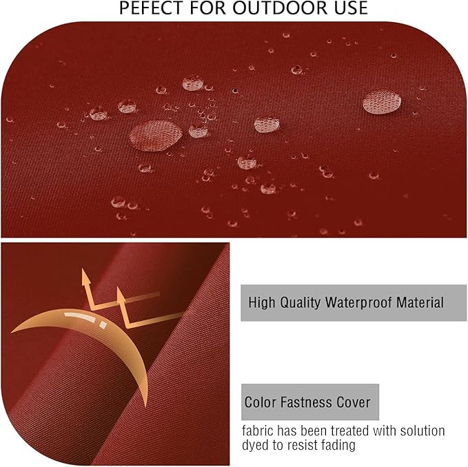 idee-home Outdoor Bench Cushion Waterproof, Bench Cushions for Outdoor Furniture, Patio Porch Swing Replacement Seat Pad with Ties for Garden Backyard, 42 x 18 Inch