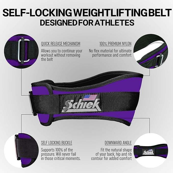 Schiek Sports 2004 Lifting Belt - Weight Lifting Belt for Women And Men - Neoprene Nylon Weight Belt
