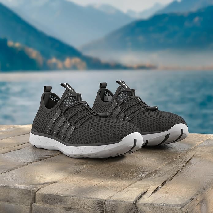 DLGJPA Men's Lightweight Quick Drying Aqua Water Shoes Athletic Sport Walking Shoes