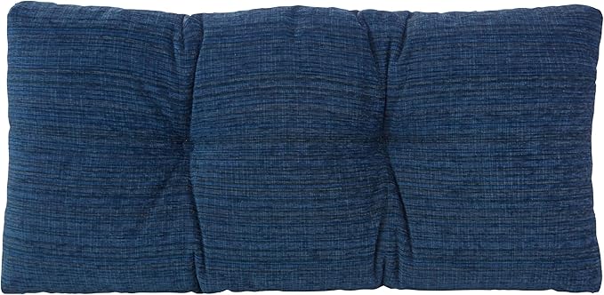 Klear Vu The Gripper Omega Non-Slip Tufted Bench Cushion for Indoor Furniture, Assembled in USA, Entryway Storage, Bay Window, Corner Nook or Piano Seat, 30 Inches, Chenille Saphire