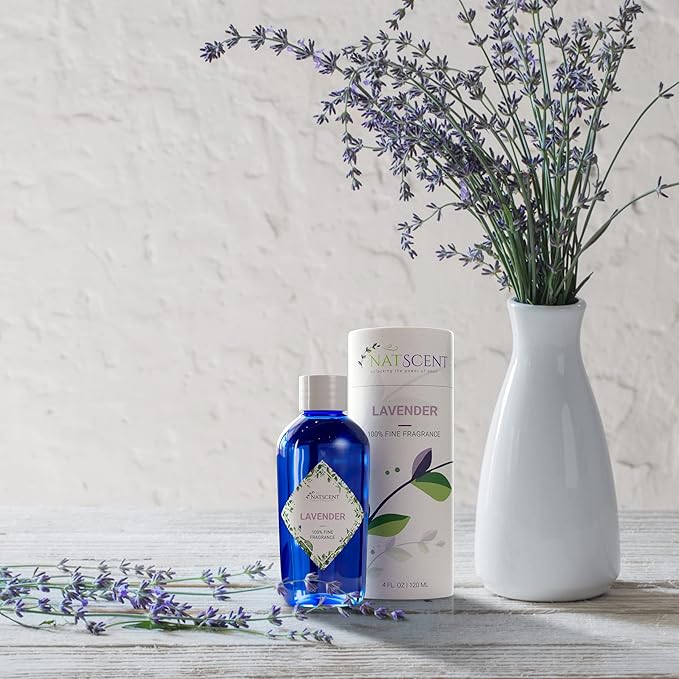 Lavender Essential Oils for Diffusers for Home, Nature-derived Lavender Essential Oil, Long-Lasting & Family-Friendly Diffuser Oils Scents, IFRA Certified, Cold Air & Ultrasonic - 4 oz