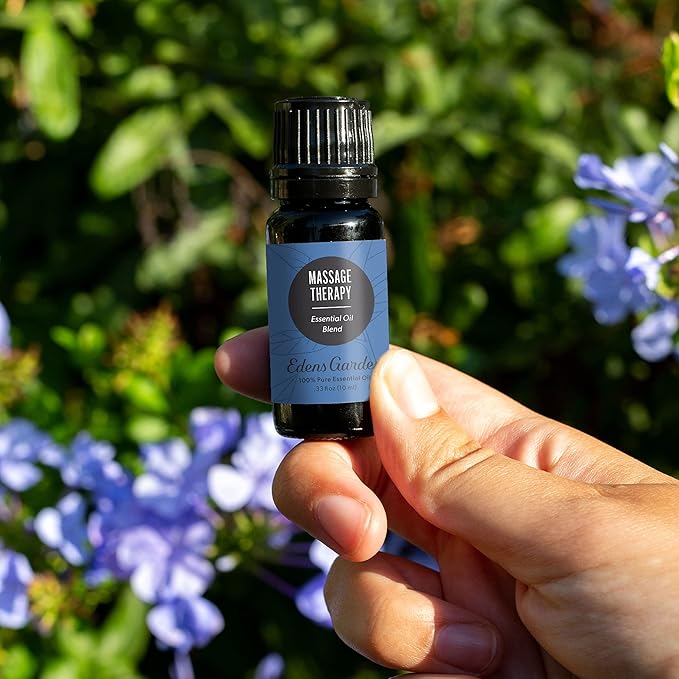 Edens Garden Massage Therapy Essential Oil Blend- 100% Pure Premium Grade, Undiluted, Natural, Therapeutic, Aromatherapy, The Best for Diffusing, Skin, Humidifiers, Face 10 ml (.33 fl oz)