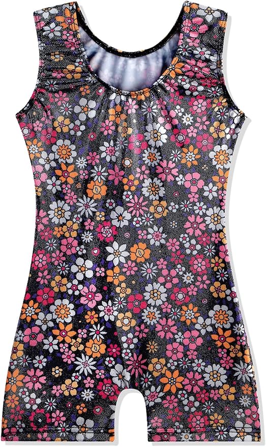 EQSJIU Leotards for Girls Gymnastics Sleeveless Sparkly Toddler Tumbling Outfits Dance Clothes Biketards for Kids 1-10 Years