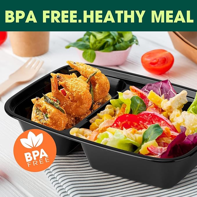 Glotoch 10 Pack 32OZ Meal Prep Containers Reusable Microwave Safe,Extra Large &Thick Food Storage Containers With Lids, Durable Bento Boxes BPA-free, Stackable, Dishwasher/Freezer Safe