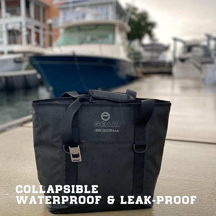 Dry Bag Cooler Tote – Collapsible, Waterproof and Leak-Proof Soft Sided Cooler Bag - Pool, Beach - 20 or 36 Cans