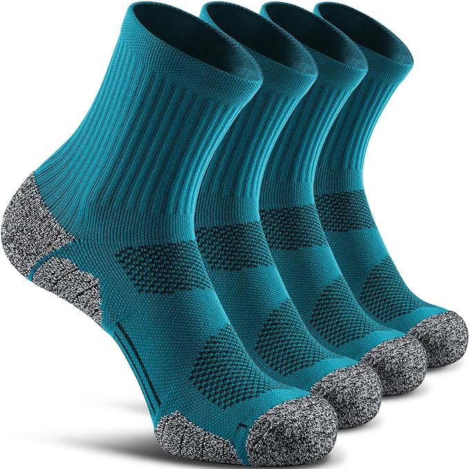 CWVLC Cushioned Compression Sport Quarter Socks for Men Women Youth
