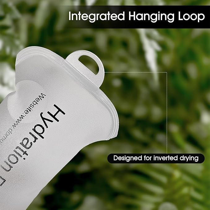 GYGYL Soft Flask, TPU Collapsible Soft Water Bottle for Hydration Pack, Running Vest, Leak-Proof Folding Water Bottle for Hiking Cycling Climbing Jogging-150ml White