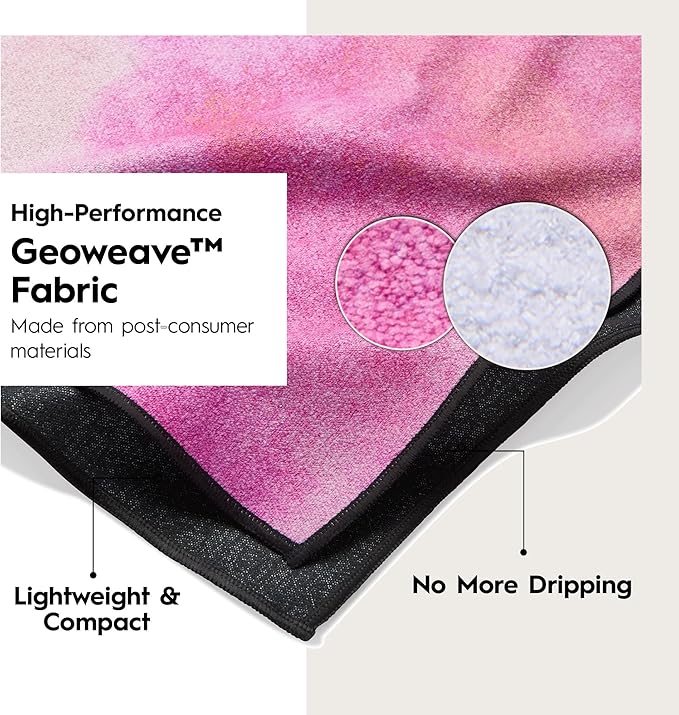 GEOMETRY Gym Towels for Working Out - Double Sided, Super Absorbent Microfiber Sweat Towel, Compact & Quick Dry - Premium Microfiber for Gym - Amanda, 16" x 30", 1 Piece