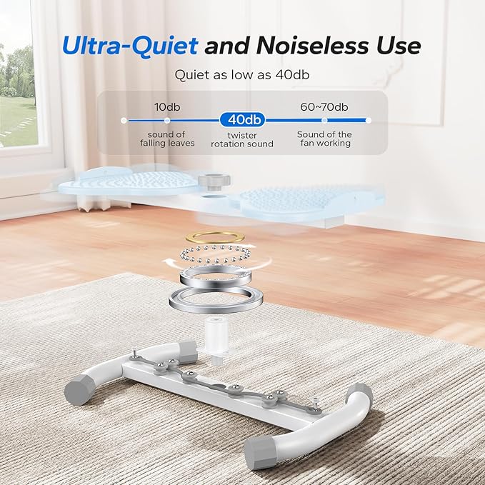 MERACH Waist Twister Machine Exercise, Ab Twist Board with 300 lbs Weight Capacity, Abs Workout for Slim Waist and Core Ab Exercise, Noiseless Home Gym Equipment for Women Men