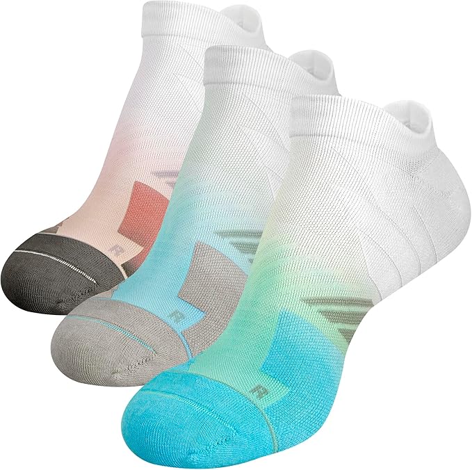 Hylaea No Show Running Athletic Anti-Blister Wicking Coolmax Socks, Seamless Anti-odor