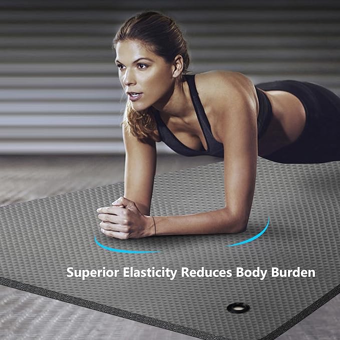 LFS Yoga Mat 72.8" x 31.5" x 2/5 inch Thick With Strap and Bag, Extra Wide Workout Mat for Women and Men, Non Slip Exercise Mat for Home Outdoor Yoga, Pilates, Stretching, Floor & Fitness Workouts