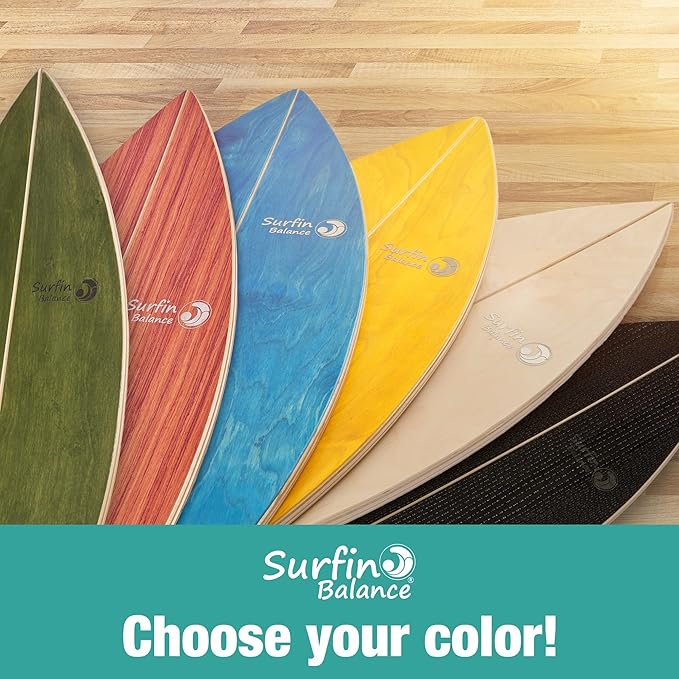 Wooden Balance Board - unique [incl. corc roller, corc hemisphere and balance ball] Balance Board Kids - Balance Boards for Adults - Indo Board Mobo Board Gibbon Board Giboard Slackboard Balancing