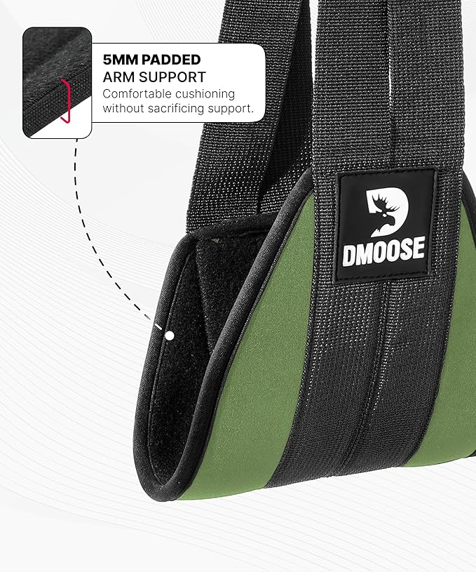 DMoose Fitness Hanging Ab Straps for Pull Up Bar & Core Strength Training - Soft Padded Exercise Straps for Ab Swing & Leg Raises, Hang Bar Strap with 2 Steel Carabiners - Abs Equipment for Home & Gym