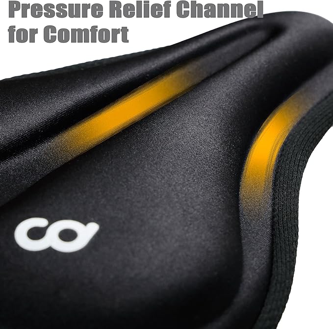 CyclingDeal Premium Bike Seat Cushion Cover - Padded Soft Comfort Gel Saddle Pad for Men’s & Women’s - Compatible with Indoor MTB Road Bicycles