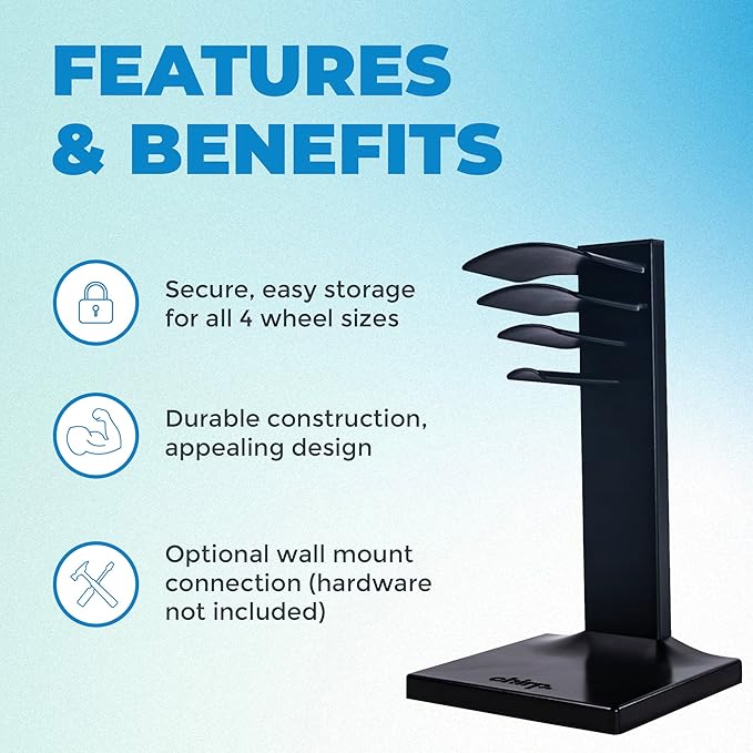 Chirp Wheel Base & Rack - Stable Support and Storage for Deep Tissue Massage Rollers, Reliable Design, Easy Storage, Compatible with All Variants (Chirp Wheels Not Included)