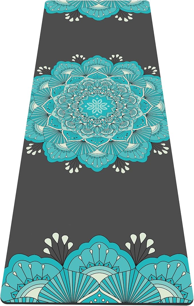 nuveti Yoga Mat Print Extra Thick TPE Non Slip Fitness Exercise Mat with Carrying Bag,72"x24" Extra Thick 6MM Exercise & Workout Mat for Yoga, Pilates Fitness and Floor Exercises