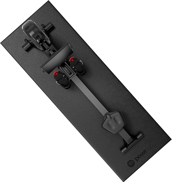 Powr Labs Rowing Machine Mat, Treadmill Mat for Carpet & Hardwood Floors - Rower Mat for Hydrow, Concept 2, Peloton Rower, Exercise Equipment, Gym Equipment
